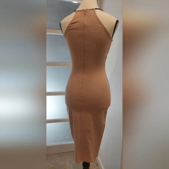 A'gaci Strapless Black and Cream Dress - Picture 4 of 5